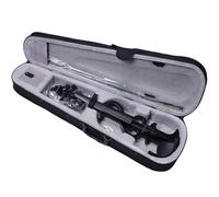 SADPRKR Violino elettrico 4/4 stereo elettrico violino full-size violino ebano tastiera + piano box nero