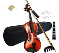 SADPRKR Violino in legno massello progettato per principianti/studenti con custodia rigida archetto colofonia