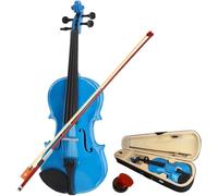SADPRKR Violino in legno naturale satinato con custodia, arco, colofonia per principianti