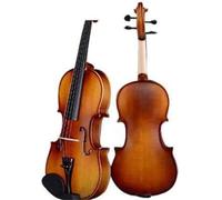 SADPRKR Violino per principianti, marrone chiaro in legno massello, violini con accordatore, spalliera, arco, colofonia, corde extra per adulti