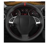 SADQRG Coprivolante Copertura del Volante dell'automobile Morbida Pelle Artificiale Nera per Fiat per Grande per Punto per Bravo per Linea 2007-2019(Rosso)