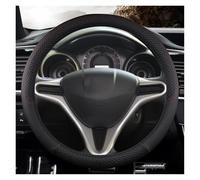 SADQRG Coprivolante Copertura del Volante dell'automobile Pelle PU per Misura per Jazz per Città 2009-2013 per Insight 2010-2014 per Civic 2004-2014(Nero)