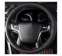 SADQRG Coprivolante Copertura Volante dell'automobile della Treccia del Cuoio Genuino per Toyota per Land per Cruiser 2016-2019 per Prado 2018(White Thread)