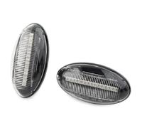 SADQRG Indicatori direzione dinamici 2 pezzi di indicatori di direzione dinamici a LED per Peugeot 307 206 407 107 607 luci di segnalazione sequenziali(Dynamic Crystal)