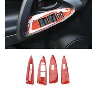 SADQRG Interni Accessorio 4 Pezzi/Set Pannello Interruttore Elettrico Alzacristalli Auto Rivestimento per Toyota per RAV4 2009-2012 LHD Decorativo(Peach Color)
