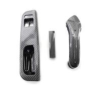 SADQRG Maniglia portiera interna per auto Per VW Per Golf Per BORA Per PASSAT 1999-2001 3 Pezzi In Fibra Carbonio Maniglia Trazione Interruttore Copertura Portiera 3B0867175