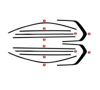 SADQRG Parapioggia Finestrino Copertura Modanatura Davanzale Finestra Telaio Completo Porta Auto in Acciaio Inossidabile per X3 F25 G01 2011-2024 Deflettori d'Aria Finestra Visiera(2011-2017)