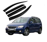 SADQRG Parapioggia Finestrino per VW per Touran 5 Posti 2006-2015 Car Styling Window Visor Side Vent Rain Guard Shade Shield Shelter Deflettori d'Aria Finestra Visiera