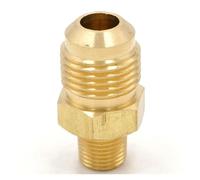 SAE Male 5/8"-18 UNF Fit Tube OD 3/8" - 1/8" NPT Male Brass SAE 45 Degree Pipe Fitting Connectors 1000PSI YZWRWRMKTB