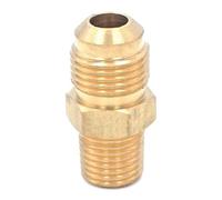 SAE Thread 5/8"-18 UNF Fit Tube OD 3/8" - 1/4" NPT Male Brass SAE 45 Degree Pipe Fitting Adapters 1000PSI