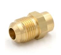 SAE Thread 5/8"-18 UNF Fit Tube OD 3/8" - 1/8" NPT Female Brass SAE 45 Degree Pipe Fitting Adapter