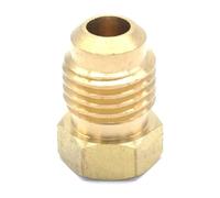 SAE Thread 7/16"-20 UNF Fit Tube OD 1/4" End Brass SAE 45 Degree Pipe Fitting Adapter