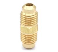 SAE Thread 7/16"-20 UNF Fit Tube OD 1/4" Straight Brass SAE 45 Degree Pipe Fitting Adapter