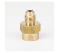 SAE Thread 7/16"-20UNF Fit Tube OD 1/4" x 1/4" NPT Female Brass SAE 45 Degree Pipe Fitting Adapter