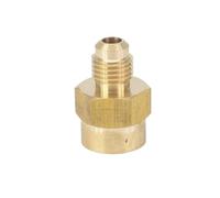 SAE Thread 7/16"-20UNF Male x 1/4" NPT Female Fit Tube O.D 1/4" Brass 45 Degree Pipe Fitting Gas Adapter