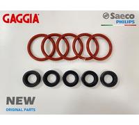 Saeco Gaggia Parts - Set 5x O-ring pistone gruppo birra e guarnizioni serbato...