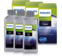 Saeco Intenza, set di 3 filtri dell'acqua e 3 anticalcari Saeco da 250 ml