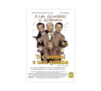 saedba Tre Uomini E Una Gamba - Poster su tela, decorazione per camera da letto, ufficio, camera da letto, regalo, 20 x 30 cm