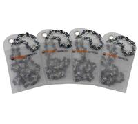 SÄGENSPEZI Set di 4 catene per motosega 3/8, 1,6 mm, 115 TG, in metallo duro, per quasi tutti i modelli di motosega