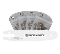 SÄGENSPEZI Set di guide da 192 mm, 1/4", 38TG, 1,1 mm, con 4 catene adatte per Parkside PGHSA20