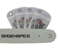 Sägenspezi Spada con 4 catene semi-scalpello da 45 cm, 68 TG 1,3 mm, adatta per motoseghe Stihl 021 023 025 MS210 MS230 MS250 MS231 MS241 MS251