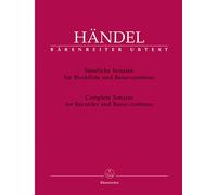Sämtliche Sonaten für Blockflöte und Basso continuo. Partitur, Stimmensatz, Urtextausgabe, Sammelband. BÄRENREITER URTEXT