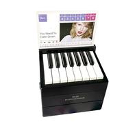 Sänger Taylors Calendario 2025 - Pianoforte suonabile con 27 carte per calendario musicale, 52 canzoni - 3D Memo Pad Piano Calendar Natale regalo per gli amanti della musica (nero)
