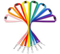 saerryor Breakaway Lanyard for Card Holders, Quick Release Lanyards with Safety Breakaway Clip and Oval Clasp, Durable Rainbow Neck Safety Lanyards Straps for Name Badge Holders without Holders