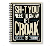 SAETON Gothic Death Planner Organizer Spiral Notebook with YOU NEED TO KNOW IF I DIE Workbook for Final Wishes Legacy Planning
