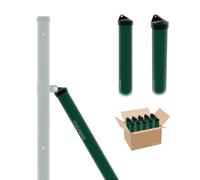 Saetta tonda tubolare in ferro plastificata verde, 5 pezzi [H175cm, Ø38mm]