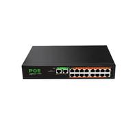 SAEVVCJWW Switch di Rete a 19 Porte Porta Poe da 16 * 100Mbps+2 Porte uplink da 1000Mbps+1 Porta SFP da 1000Mbps 48V