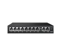 SAEVVCJWW Switch di Rete Gigabit a 10 Porte 10/100/1000Mbps Gigabit a 8 Porte con 2 Porte uplink Switch IEEE 802.3af/at Fast Ethernet