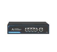 SAEVVCJWW Switch di Rete Gigabit Completo Poe 52V 10/100/1000Mbps 4 Poe +1 Porta UPLINK Switch Poe Ethernet