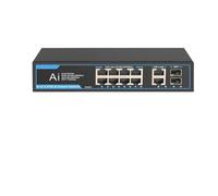 SAEVVCJWW Switch Gigabit Switch Ethernet Poe da 6/12 Porte 1000Mbps 52V 120W 4/8 Porte (Color : 08G22GB)