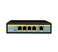 SAEVVCJWW Switch Poe 10/100Mbps 4 Porte Poe+2 uplink Switch Fast Ethernet Trasmissione 250M IEEE802.3AT/AF (Color : 5 Port)