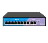 SAEVVCJWW Switch Poe 48V 4/8/16/24 Porte Switch di Rete Poe 100Mbps Switch Ethernet RJ45 con Porta uplink SFP (Color : 8 Port Poe)