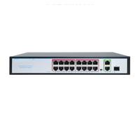 SAEVVCJWW Switch Poe Attivo da 200 W 802.3AF a 250 Metri Switch Poe Poe a 16 Porte Gigabit da 54 Volt 1000 in Fibra Rack SFP