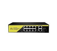 SAEVVCJWW Switch Poe Gigabit 08G21GB Switch Poe Fast Ethernet 11 Porte 100/1000Mbps con Alimentatore for Telecamera VLAN