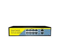 SAEVVCJWW Switch Poe Switch 8 Porte 100Mbps Ethernet 8 Porte RJ45 2 SFP Switch di Rete di Alimentazione Integrato