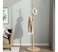 SAeWare Appendiabiti ad angolo, appendiabiti vintage in legno posizionato per appendere soddisfa le esigenze quotidiane di stoccaggio dei vestiti invernali che non cadono, giallo