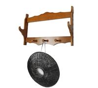 SAeWare Espositore per spada, supporto da parete in legno, a 6 ripiani, per samurai, bacchette, spada, supporto da parete per flauto spada, supporto per spada laser, marrone-1
