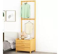 SAeWare Gancio da pavimento, appendiabiti multifunzionale per camera da letto, per appendere vestiti, sciarpe, cappelli, borse in un ampio spazio di archiviazione, giallo-b