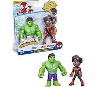 Hasbro Spidey and his Amazing Friends- SAF Hero Reveal Miles And Hulk, F22455X1