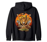 Safari Africano Regno Animale Selvatico Felpa con Cappuccio