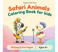 Safari Animals: Coloring book for kids 4+