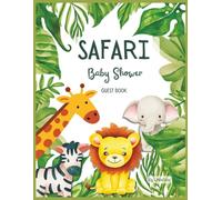 Safari Baby Shower Guest Book - 8.5” x 11” Keepsake for Parents & Baby