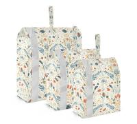 Safari Bohemian Simle Flowers 3pcs Viaggio Imballaggio Borse di Stoccaggio Impermeabile Coperta Borse Per Armadio Borse di Stoccaggio Per Abbigliamento Carry On Organizzatore