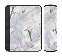 Safari Calla Lily Flower 2 Pack seggiolino auto Strap Pads protegge il collo e le spalle per aereo funda para cinturón de carro