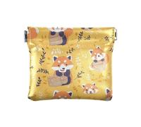 Safari carino panda minore giallo da donna in pelle portamonete portafoglio carino borsa trucco borsa cambiamento borsa per le donne