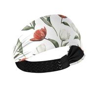 Safari Fiore Bianco Traspirante Confortevole Fasce per le Donne Elastiche Del Sudore Fasce per la Testa per Corsa Tennis Calcio Pallavolo Colorato Duchshund Cane Stelle